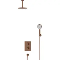 Maxaro Radius Regendouche Inbouw | Koper 20 cm Regendouche Thermostatisch