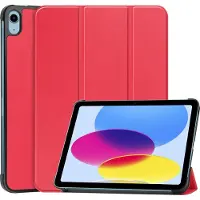 Cazy tablet Hoes geschikt voor iPad 11 (2025) 11 inch / 10e generatie (2022) 10.9 inch - TriFold Bookcase - Rood