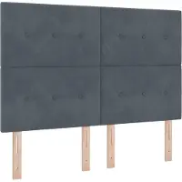 vidaXL Hoofdbord Donkergrijs 160 cm Fluweel