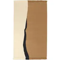 Ferm Living Vloerkleed Soil Kelim Dark Sand / Off-White (140 x 200 cm)