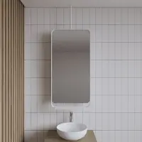 Gliss Design Astra badkamer spiegel mat wit 50x100 cm
