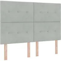 vidaXL Hoofdbord Lichtgrijs 144 cm Fluweel