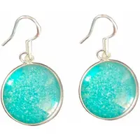 Charme Bijoux Oorbellen- Veerle- Turquoise- Oorbelhaken zilver -