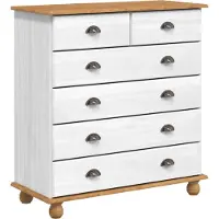 vidaXL Ladeblok ASKIM Wit 91 x 40 x 95,5 cm Massief grenenhout