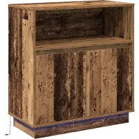 vidaXL LED Dressoir Oudhout 71 x 34,5 x 75 cm Bewerkt hout