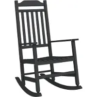 vidaXL Schommelstoel Zwart 84 x 65 x 114 cm Kunststof