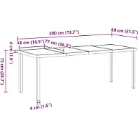 vidaXL Tuin Eettafel Set 7 st Zwart poly rattan