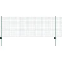 vidaXL gelast draadhek met palen 50 x 0,8 m PVC-Coated Staal Groen