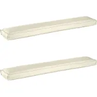 vidaXL Pallet Kussen Set 2 pcs Oxford Stof Crème 200 x 40 x 8 cm