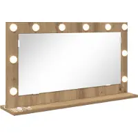 vidaXL Make-up Spiegel Artisan Eiken 80 x 45 x 18 cm Rechthoekig