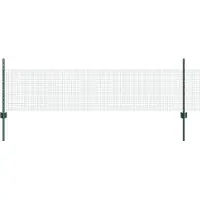 vidaXL gelast draadhek met palen 100 x 0,5 m PVC-Coated Staal Groen