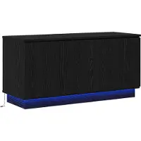 vidaXL TV Kast 100 x 38 x 49 cm Zwart Eiken Bewerkt hout