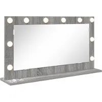 vidaXL Make-up Spiegel Grijs Sonoma 80 x 45 x 18 cm Rechthoekig