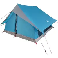 vidaXL Familietent met dak Blauw en Grijs 315 x 286 x 200 cm