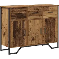 vidaXL Dressoir met lade Oudhout 97 x 32,5 x 74,5 cm