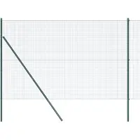 vidaXL gelast draadhek met grondbevestiging 25 x 1,6 m Groen Mesh