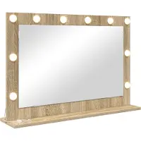 vidaXL Make-up Spiegel Sonoma Eik 80 x 55 x 18 cm Rechthoekig