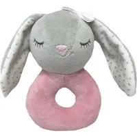 Tullo Rammelaar Konijntje 18 cm grijs 0+ maanden
