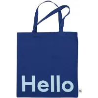 Design Letters Tote bag tas Hello-donkerblauw