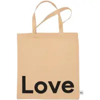 Design Letters Tote bag tas Love-beige