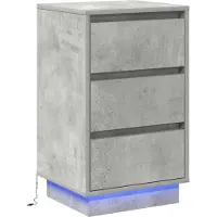 vidaXL Nachtkastje Beton Grijs 39 x 34,5 x 65 cm Bewerkt hout