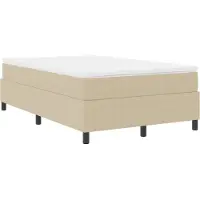 vidaXL Boxspring bed Lichtgrijs en wit 120 x 190 cm Corduroy stof