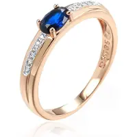 Cilla Jewels Damesring met Blauwe Zirkonia Steen-20mm
