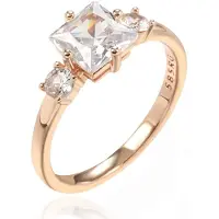 Cilla Jewels Damesring met Vierkante en Dubbele Ronde Zirkonia's-19mm