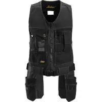 Snickers Workwear 4254 Toolvest Canvas+ Zwart maat XS heren
