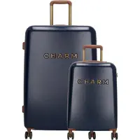 Charm London Travel Trolley Set blauw