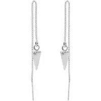 Karma Pull Through Doortrek Oorbellen Round Cone Zilver