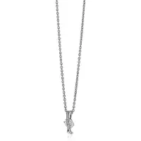 Zinzi zilveren luxe cross-over hanger 18mm witte zirconia ZIH2190