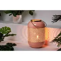 Invicta Decoratieve lantaarn CANDLELIGHT 30cm pastel-roze metalen handgemaakte lantaarn - 43830