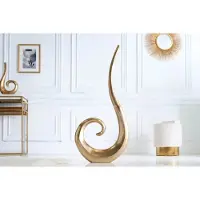 Invicta Moderne vaas WAVE XL 106cm goud aluminium gepolijst decoratie - 41566