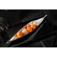 Invicta Handgemaakte decoratieve kom SILVER LEAF 80cm zilver aluminium - 17369