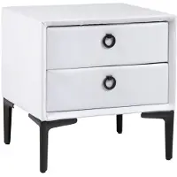 Invicta Modern nachtkastje COSMOPOLITE 45 cm wit mat twee lades - 40785