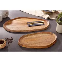 Invicta Set van 2 massieve dienbladen AMAZONAS 56 cm handgemaakt mangohout - 41366