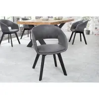 Invicta Design stoel NORDIC STAR antiek grijze houten poten - 43423