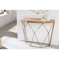 Invicta Filigraan console DIAMOND 90cm mango messing massief hout metaal - 43185