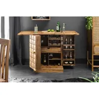 Invicta Handgemaakte barkast MOSAICO 130cm Sheesham hout steenafwerking 3D effect - 39749