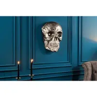 Invicta Exclusief wandsculptuur SKULL XXL 40cm zilveren decoratieve schedel - 38383