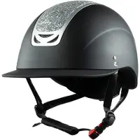 HORZE cap Apex zwart/zilver 49-51