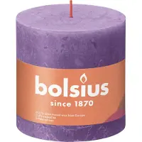 Bolsius Stompkaars Rustiek Shine Paars 62 Uur D 10 H 10 Cm