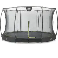 Exit Silhouette inground trampoline ø427cm met veiligheidsnet - zwart