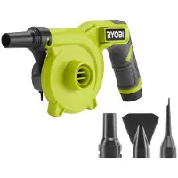 Ryobi Air Pump/Deflator - 4V - High Flow Rate: 200 L/min - Comes with 3 Inflation Nozzles