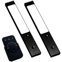 Doeco Rettangolo Emotion LED set van 2 spots met kleur/dim-controller met afstandsbediening 12V zwart