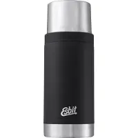 Esbit Sculptor Thermosfles - 1L - Mat Zwart - RVS - 2 Bekers - Lekvrij