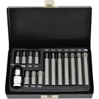 AWTOOLS - TORX Eindstukken Set - 15-delig - Staal S2 - Professioneel