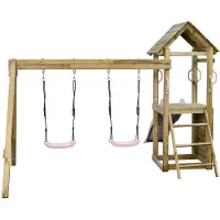 Swing King Swingking Speeltoestel Maria Met Glijbaan Pastel Roze