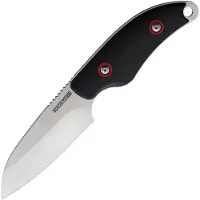 Rough Ryder Code Red Black Bear RR2397, Satin Stainless Steel, Black Red G10, vaststaand mes